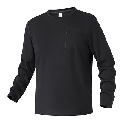 Herren Langarmshirt Funktionelles mit Brusttasche Outdoor