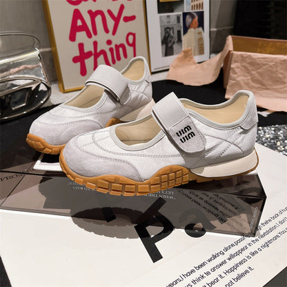 Sneaker Damen Sportlich Bequem Klettverschluss