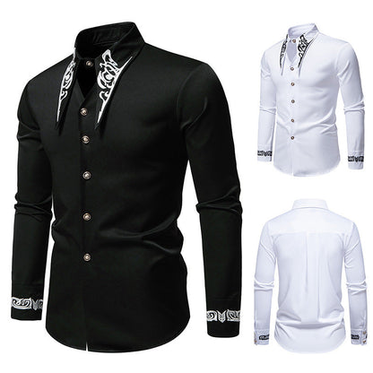Herren Hemd Modernes Kragen-Design Slim Fit