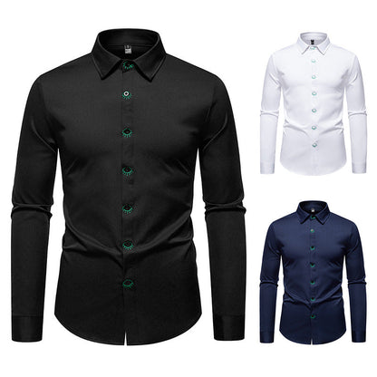 Herren Hemd Elegantes Design mit Stickerei Berlin Style