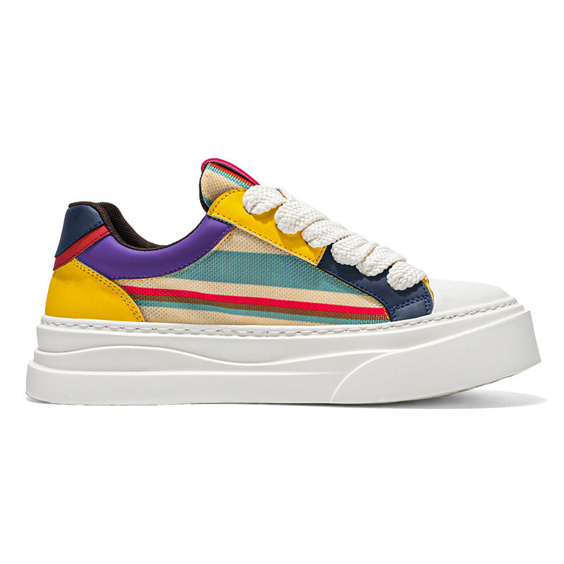 Damen Plateau Sneaker Sportlich Bunt Modisch