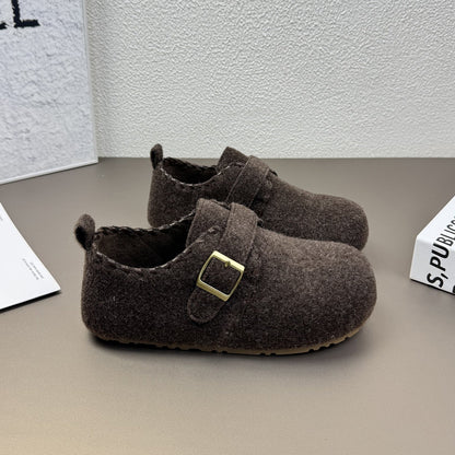 Damen Filzclogs mit Schnallenverschluss Warme Winterclogs