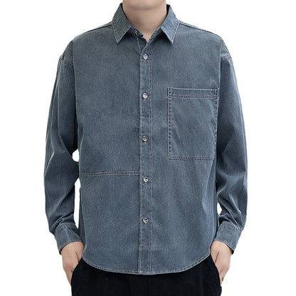 Herren Overshirtjacke Lässig mit Taschen Groß