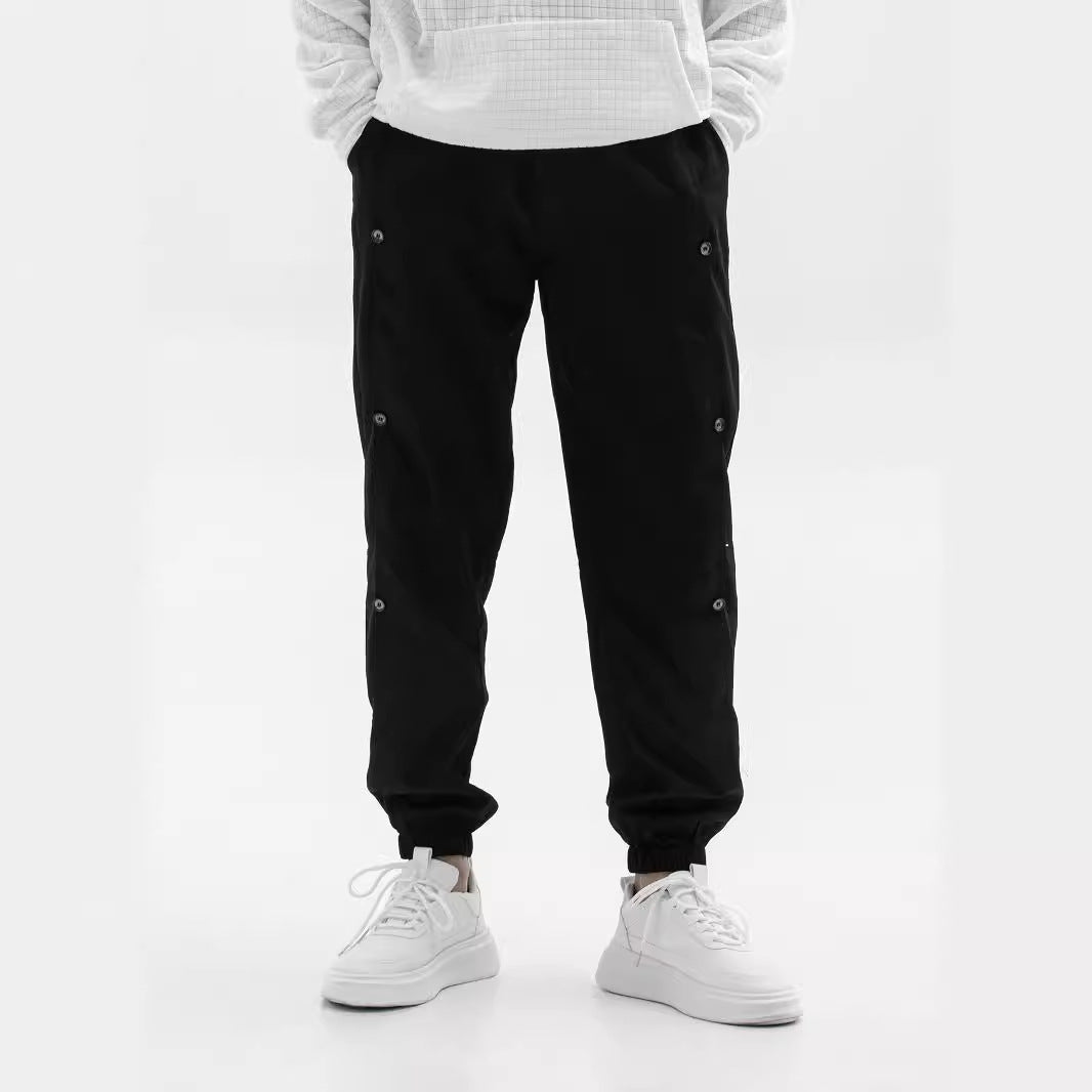Herren Cargo-Hose Modern Elastisch Mit Knöpfen