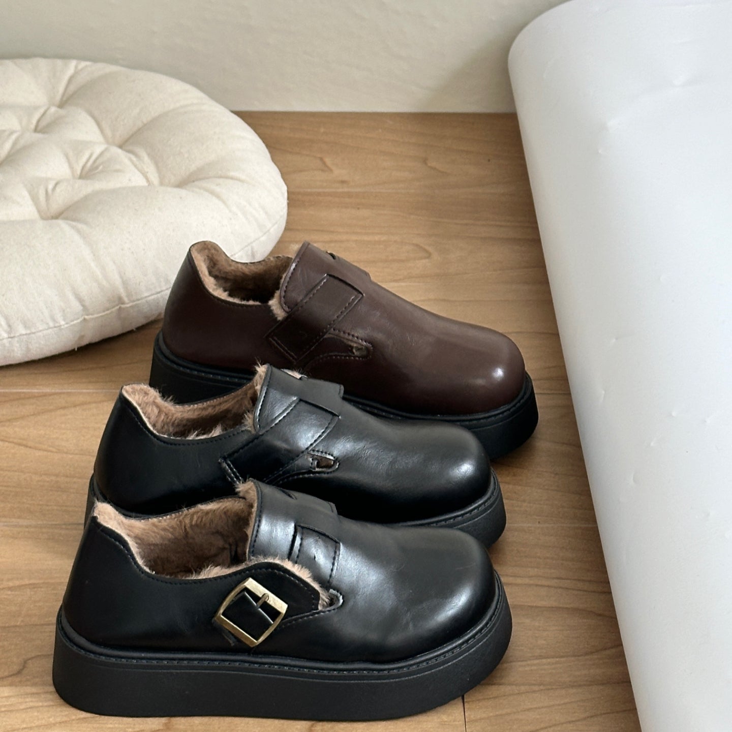 Damen Mokassins Bequem Schnallenverschluss Komfort Schuhe - BerlinGlamour