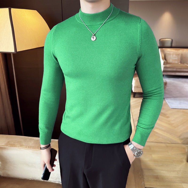 Herren modischer Pullover mit hohem Kragen und eleganter Passform Berlin Glamour