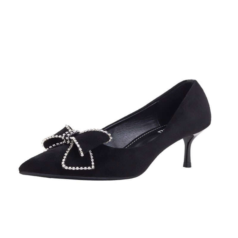 Elegante Damen Pumps mit Schleifen Dekoration High Heel