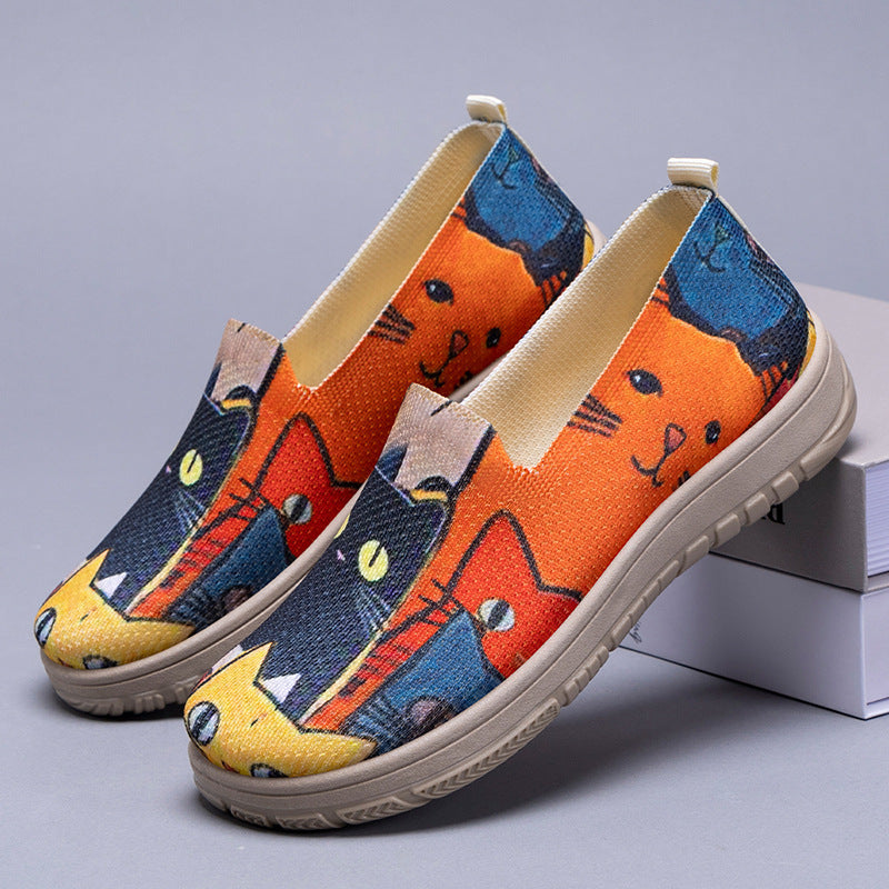 Damen Slip-On Schuhe Bunt Modisch Frauen Schuhe