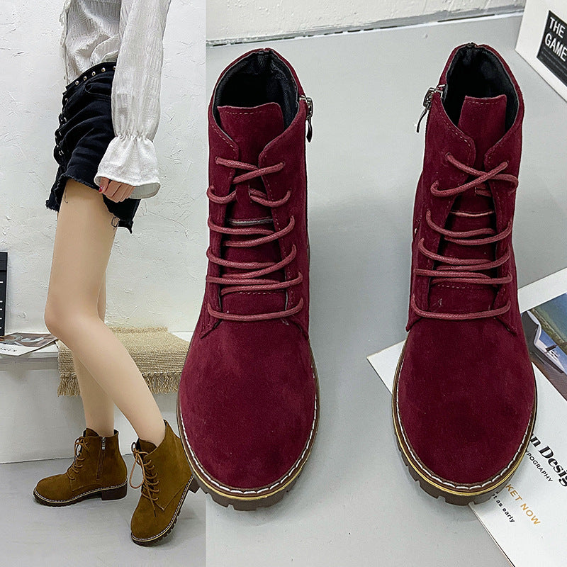 Damen Stiefel Ankle Wildleder Reißverschluss Sohle Berlin - BerlinGlamour