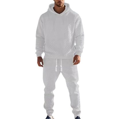 Herren Freizeit-Set Kapuze Elastisch Kuschelig Grau