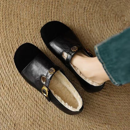 Damen Mokassins Elegant Schnallen Weich