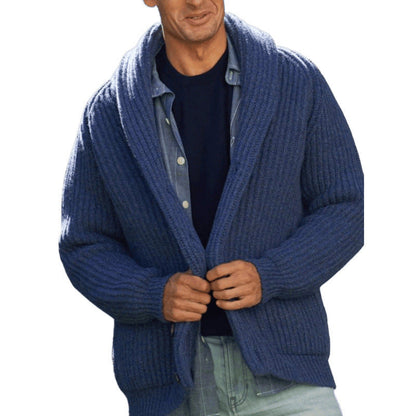 Herren Strickcardigan Übergröße Revers Modern