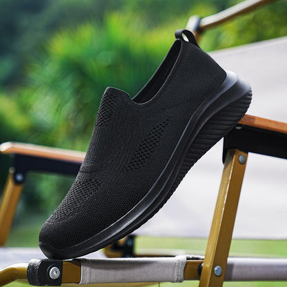 Damen Sneaker Sportliche Slip-On Schuhe Atmungsaktiv