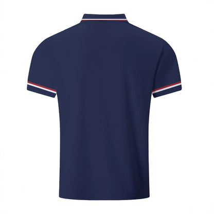 Herren Poloshirt Sportlich Modern Kontraststreifen