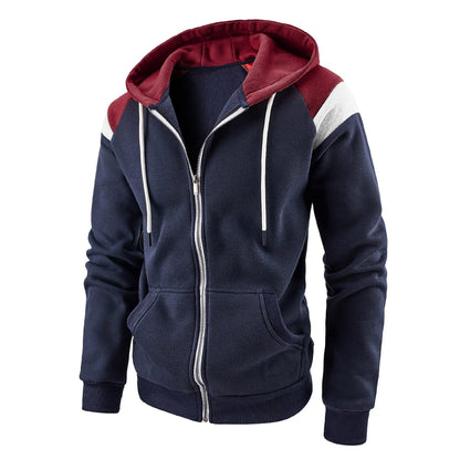 Herren Kapuzenzipper Sportlich Modern