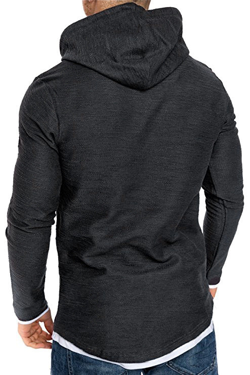 Herren Kapuzenpullover Langarm Sportlich Moderne Struktur