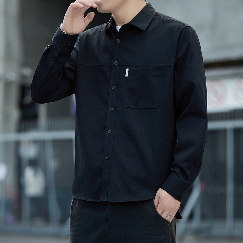 Herren Overshirt Jacke Lässig Mit Taschen Grau