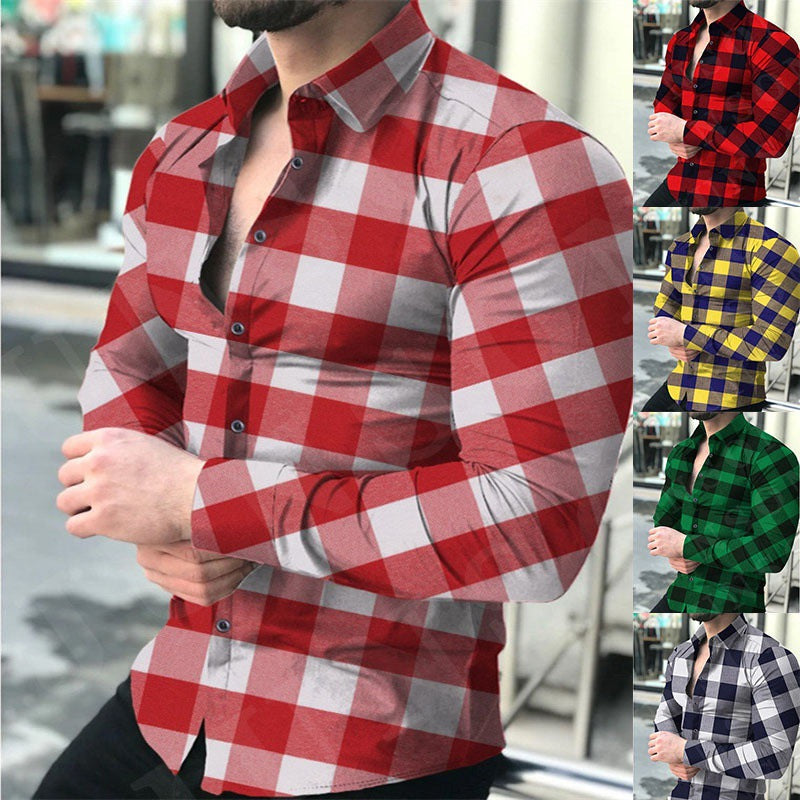 Herren Flanellhemd Karomuster Baumwolle Schwarz Modern - BerlinGlamour