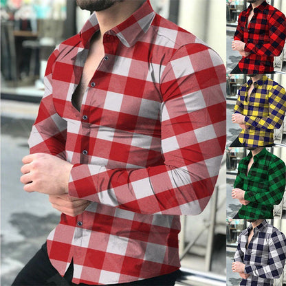 Herren Langarmhemd Karomuster Elegant Berlin Style - BerlinGlamour