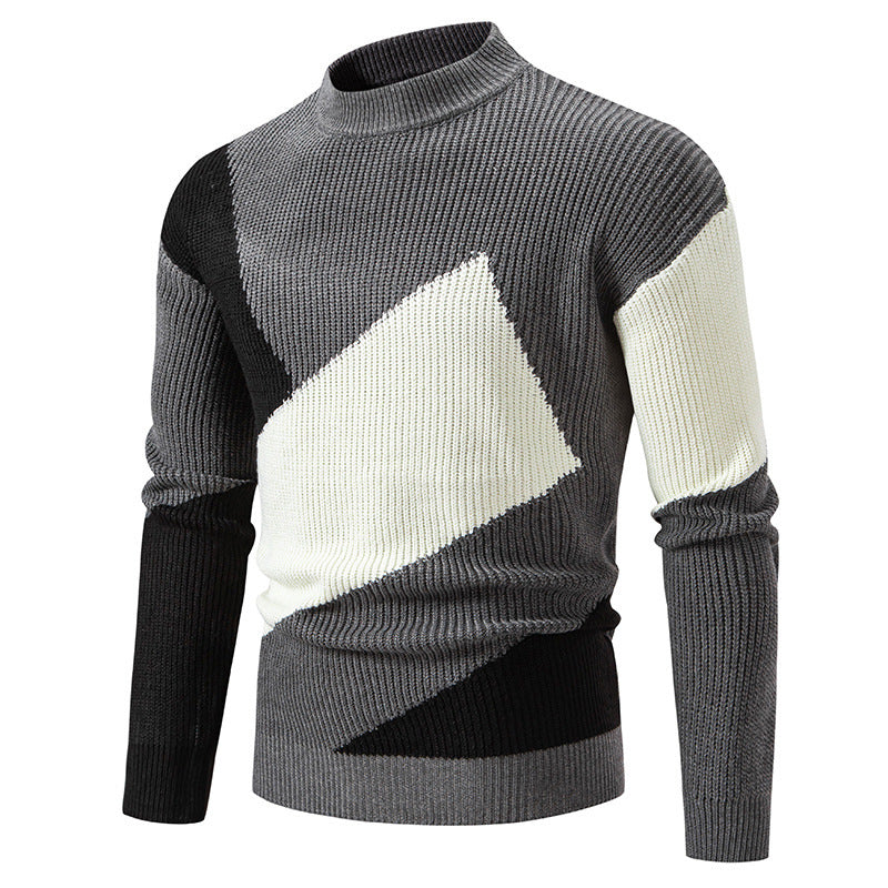 Herren Rollkragenpullover Modern Grafik Design Trendy