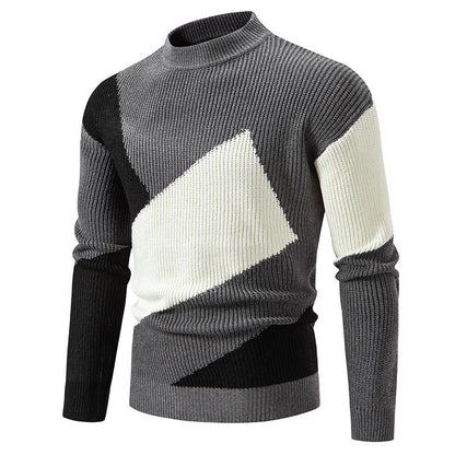 Herren Rollkragenpullover Modern Grafik Design Trendy