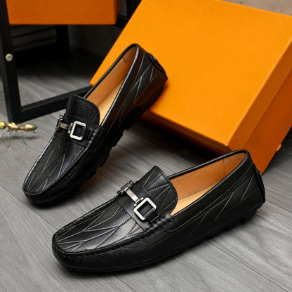Damen Mokassin Elegantes Design Schnalle Schuhe