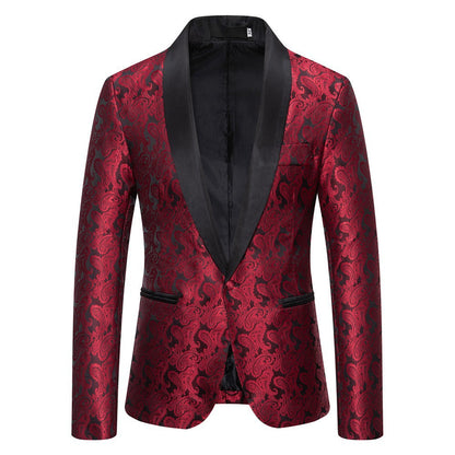Herren Blazer Elegant Smoking Anzug mit Muster