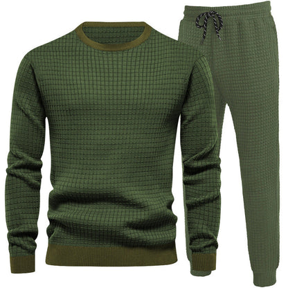 Herren Sportanzug Joggingset mit Struktur Optik Modern