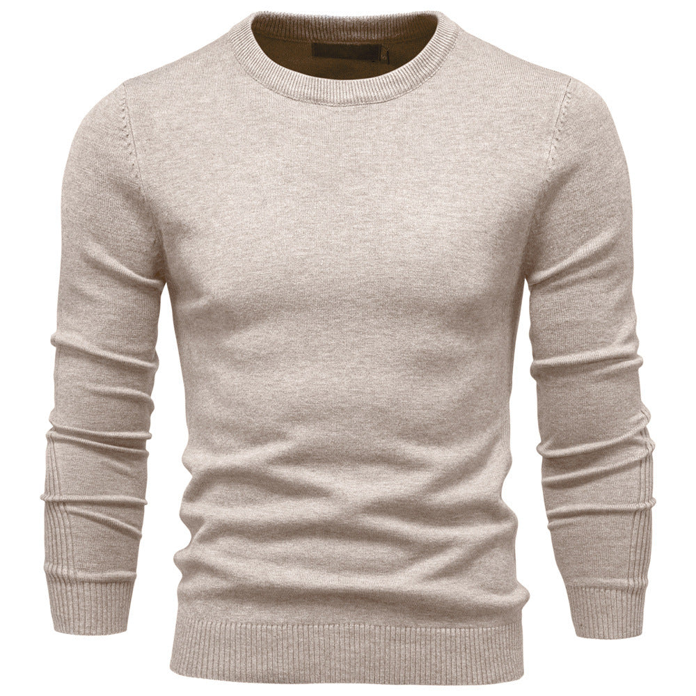 Herren Pullover Rundhals aus Baumwolle Hochwertig Bequem