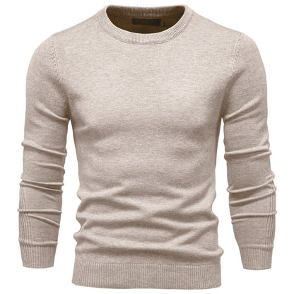 Herren Pullover Rundhals aus Baumwolle Hochwertig Bequem