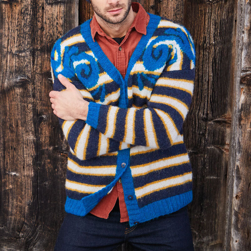 Herren Strickpullover Gemustert Modern Berlin Style