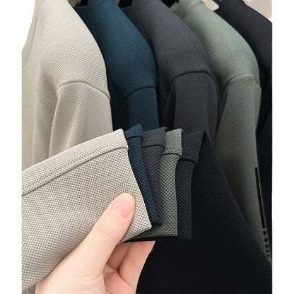 Herren Sweatshirt Langarm Strukturiert Logo Trendy