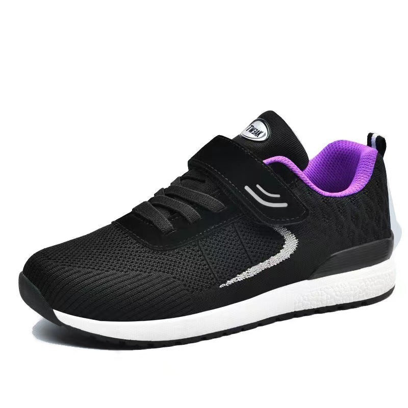 Damen Sneaker Atmungsaktiv mit Klettverschluss Sportlich Bequem