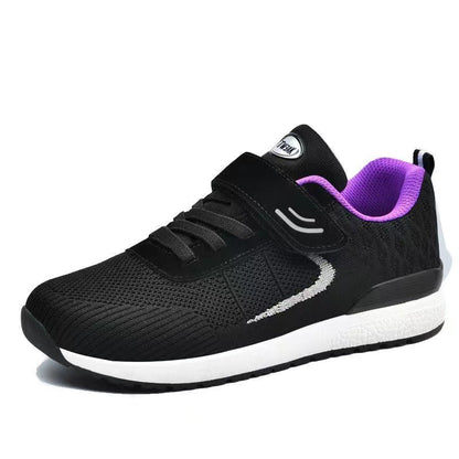 Damen Sneaker Atmungsaktiv mit Klettverschluss Sportlich Bequem