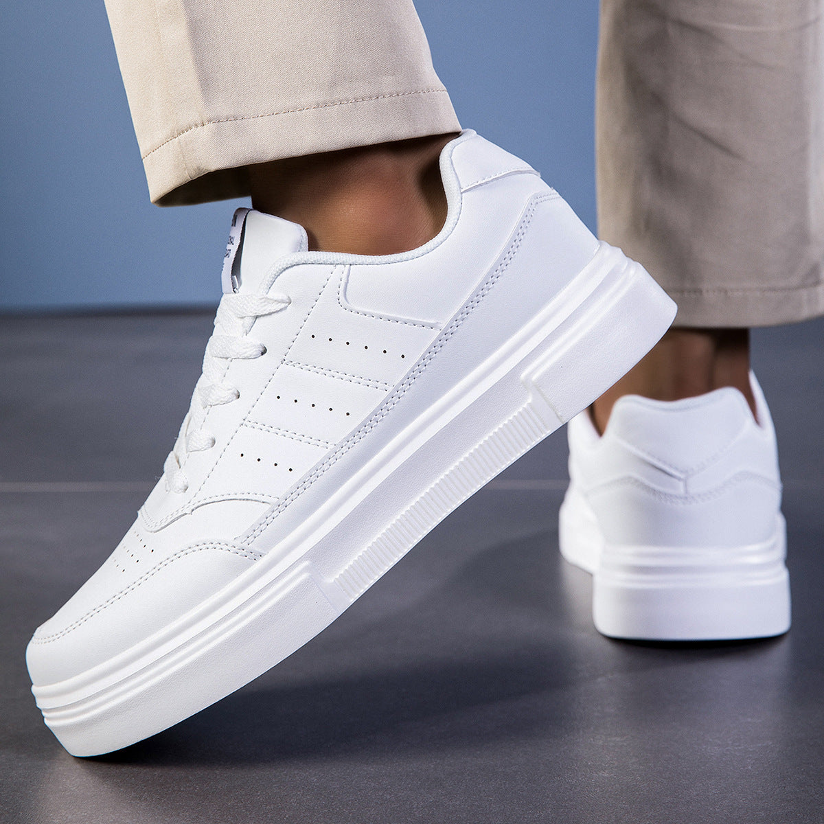 Damen Sneaker Bequem Modisch Dämpfende Sohle Schwarz