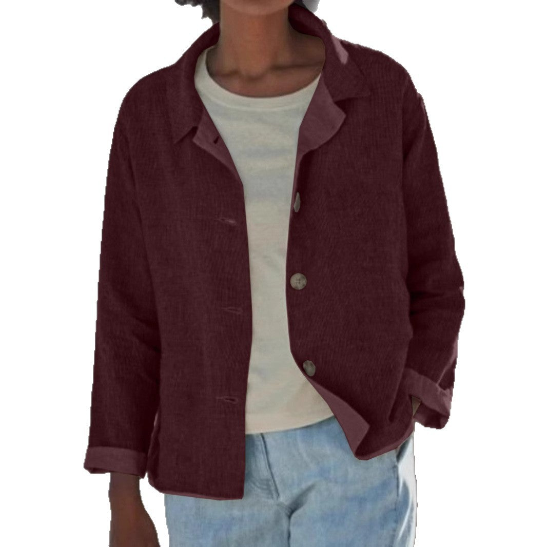 Damen Überwurfjacke Leicht Webmuster Modern