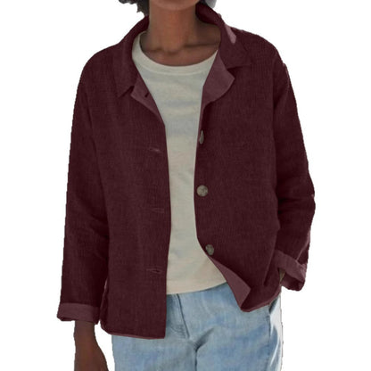 Damen Überwurfjacke Leicht Webmuster Modern
