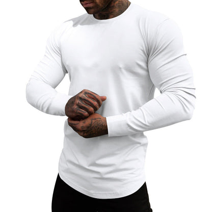 Herren Langarmshirt Weich Baumwolle Modern Rundhals
