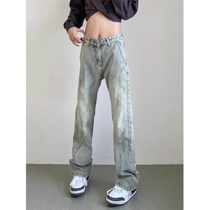 Herren Jeans Used Look Weite Bein Berlin Style