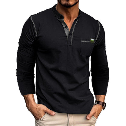 Herren Langarmshirt Modern Strukturdesign Slimfit