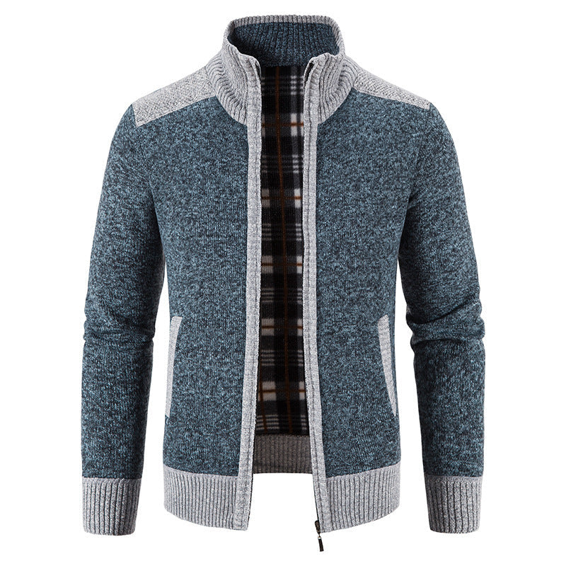 der überarbeitete Titel: Elegantes und modernes Strickjacke mit hohem Kragen