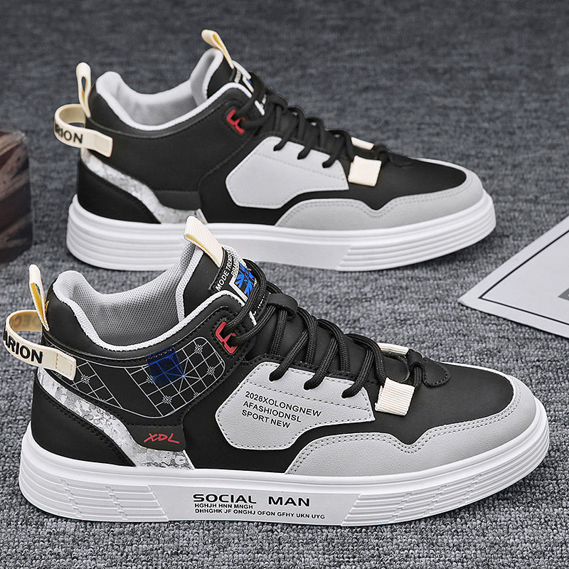 Herren Sneaker High-Top Trendy Sportlich Schwarz
