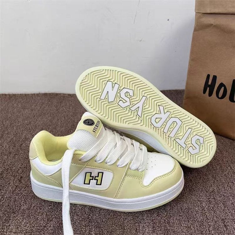 Damen Sneaker Sportlich Kontrast Farben