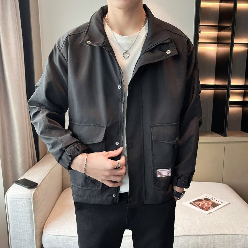Militärjacke Unisex Modern mit hohem Kragen Trendy