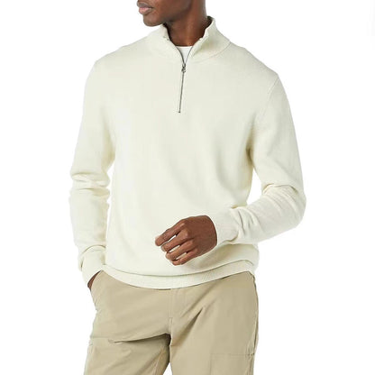 Herren Pullover Modern Mit Stehkragen Reißverschluss - BerlinGlamour