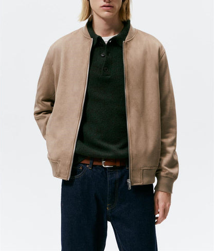 Herren Sweatjacke Elegantes Design Rundhals mit Taschen