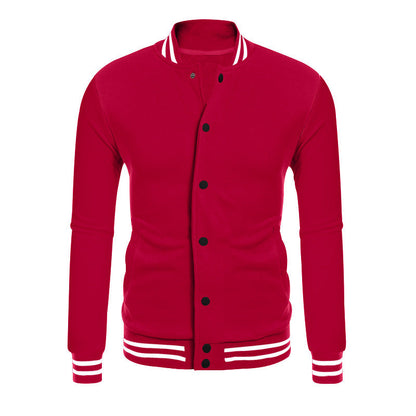 Herren Sportjacke Modern Kontrast Bündchen