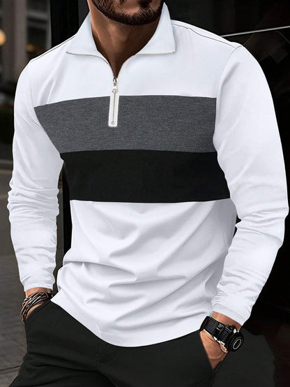 Herren Pullover Modern Reißverschluss Freizeit Style