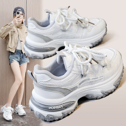 Damen Sneakers Sportlich Atmungsaktiv Laufschuhe Schwarz - BerlinGlamour
