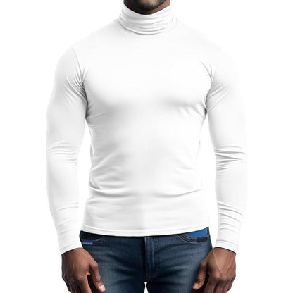 Herren T-Shirt Rollkragen Weich atmungsaktiv Sportlich